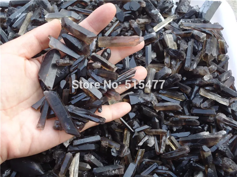 2LB оптовая продажа черный кристалл кварца точек касания + образец жезла | Дом и сад