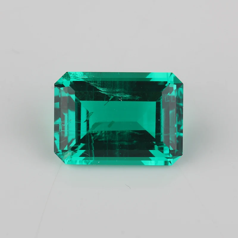 

9x6mm Octagon Emerald Cut Columbia Green Color Hydrothermal Loose Lab Grown Emerald Gemstone for Emerald Ring Making