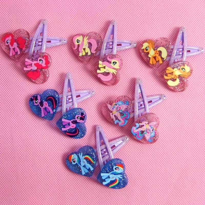 Для девочек 2 шт./лот прозрачный стиль в форме сердца мой милый маленький единорог