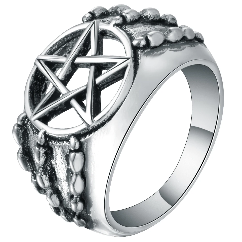 

New Design Skull Hand Finger Rings For Men Punk Gothic Style Biker Jewelry Hollow Star Party Cool Men Accessories Silver Color