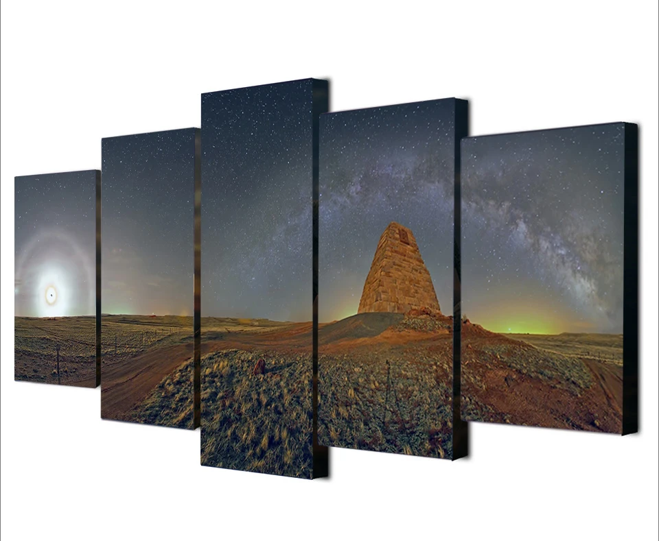 5 шт. красивый ночной вид в пространстве Книги по искусству холст печати