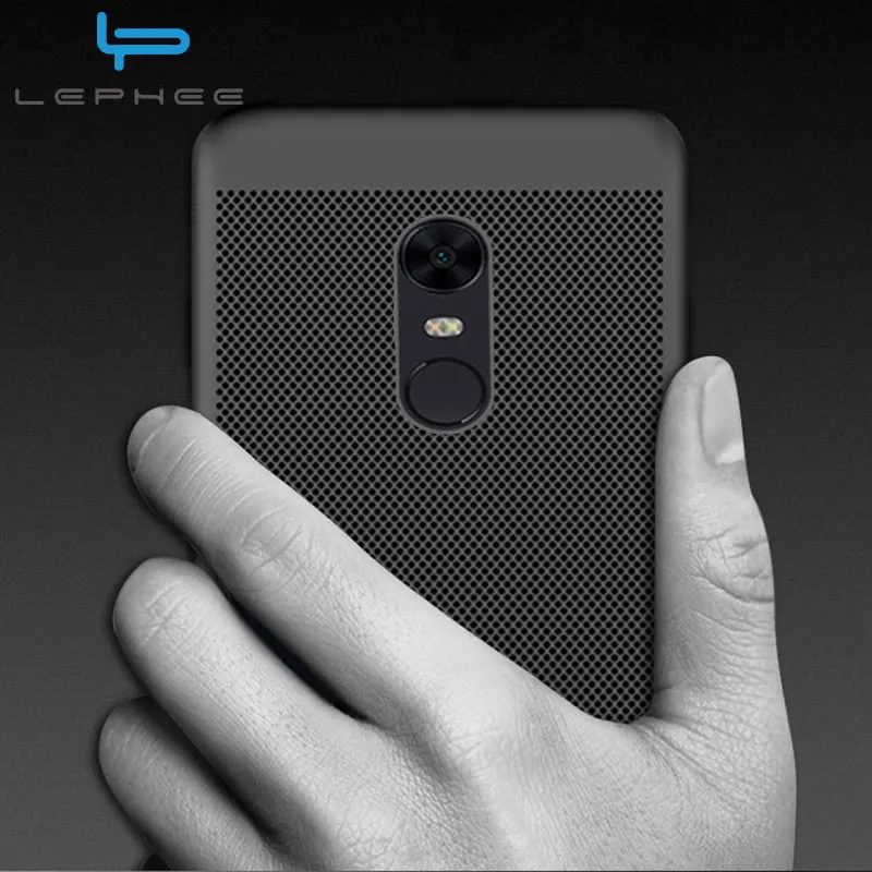 LEPHEE For Xiaomi Redmi 5A Case 5 Plus Cases Matte Hard PC Hollow Grid Breathable Cover for Xiomi 4A 4X 3S |