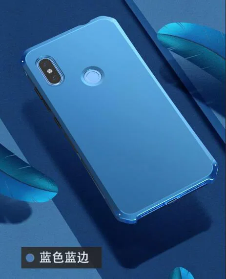 Чехол для Xiaomi Redmi Note 6 Pro алюминиевая металлическая рамка твердый пластиковый чехол на заднюю панель для Xiaomi Redmi Note 6 6 Pro Fundas Coque Shell - Цвет: Темно-красный