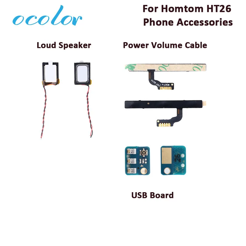 Ocolor для HOMTOM HT26 зарядная панель под usb-разъем Мощность громкости шлейф Громкий