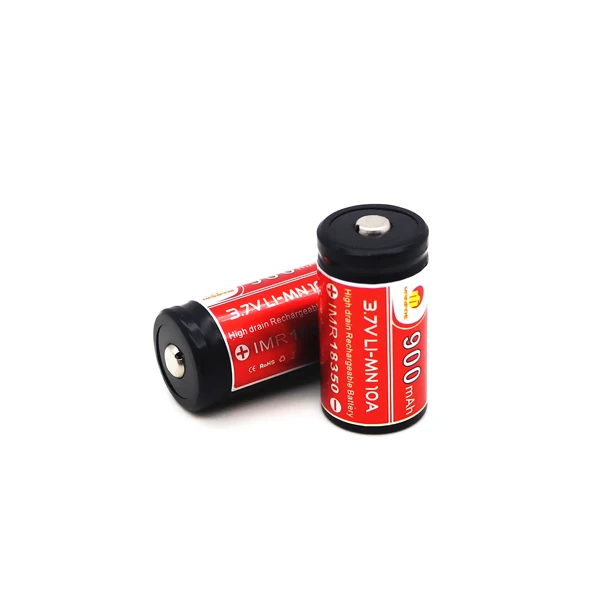 Mainifire IMR 18350 900mah 10A 3 7 V перезаряжаемый литий-ионный аккумулятор с кнопкой (1 шт.) |