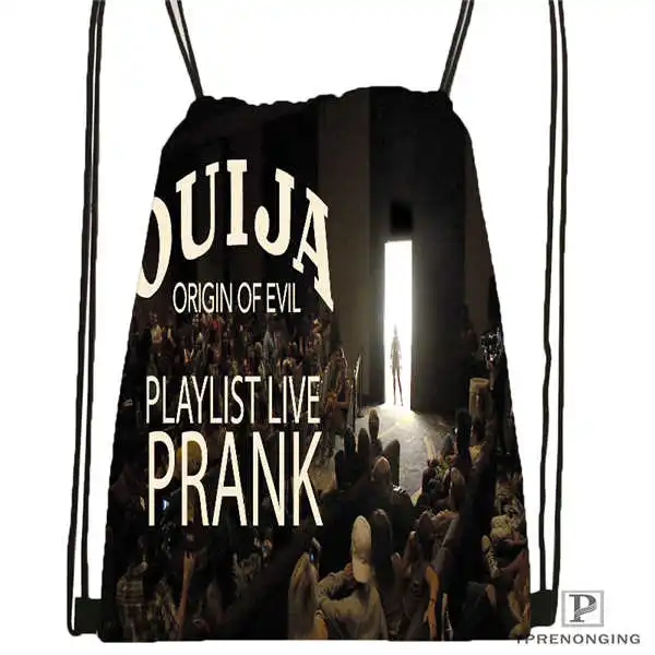 Drawstring Backpack Пользовательские Ouja доска рубашка дизайн походная сумка на шнурке милый рюкзак для детей(черная спина) 31x40 см#180531-04-50 - Цвет: Drawstring Backpack