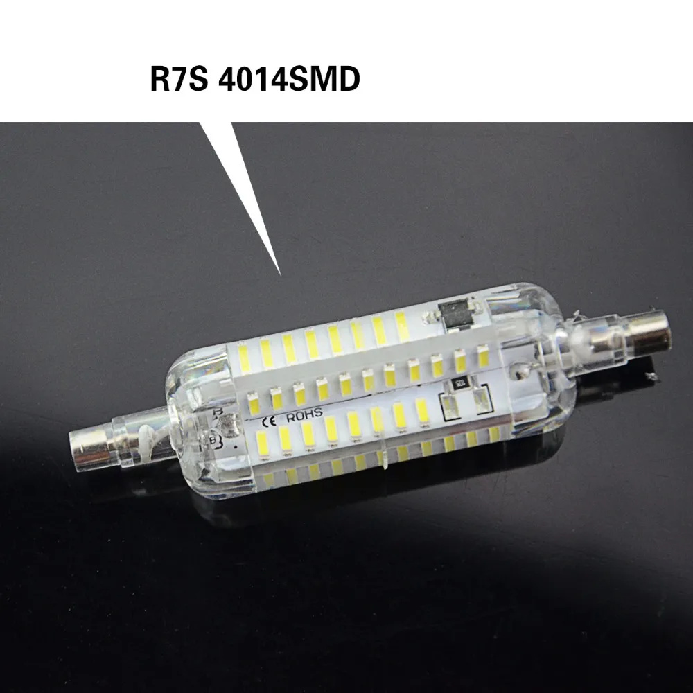 Светодиодная лампа кукуруза Foxanon R7s 78 мм 7 Вт 118 15 110 В переменного тока 220 4014 SMD