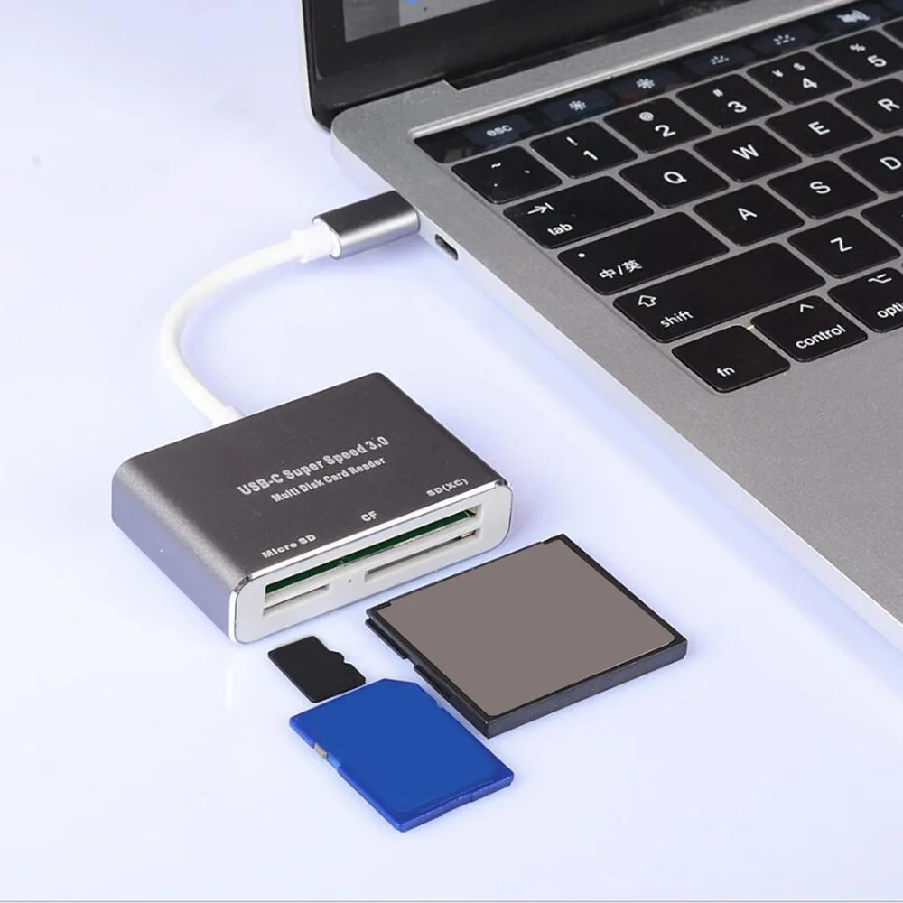 New USB-C to CF Card Reader 3 in 1 Type-C SD/TF Micro SD/CF for Macbook Accessories | Электроника