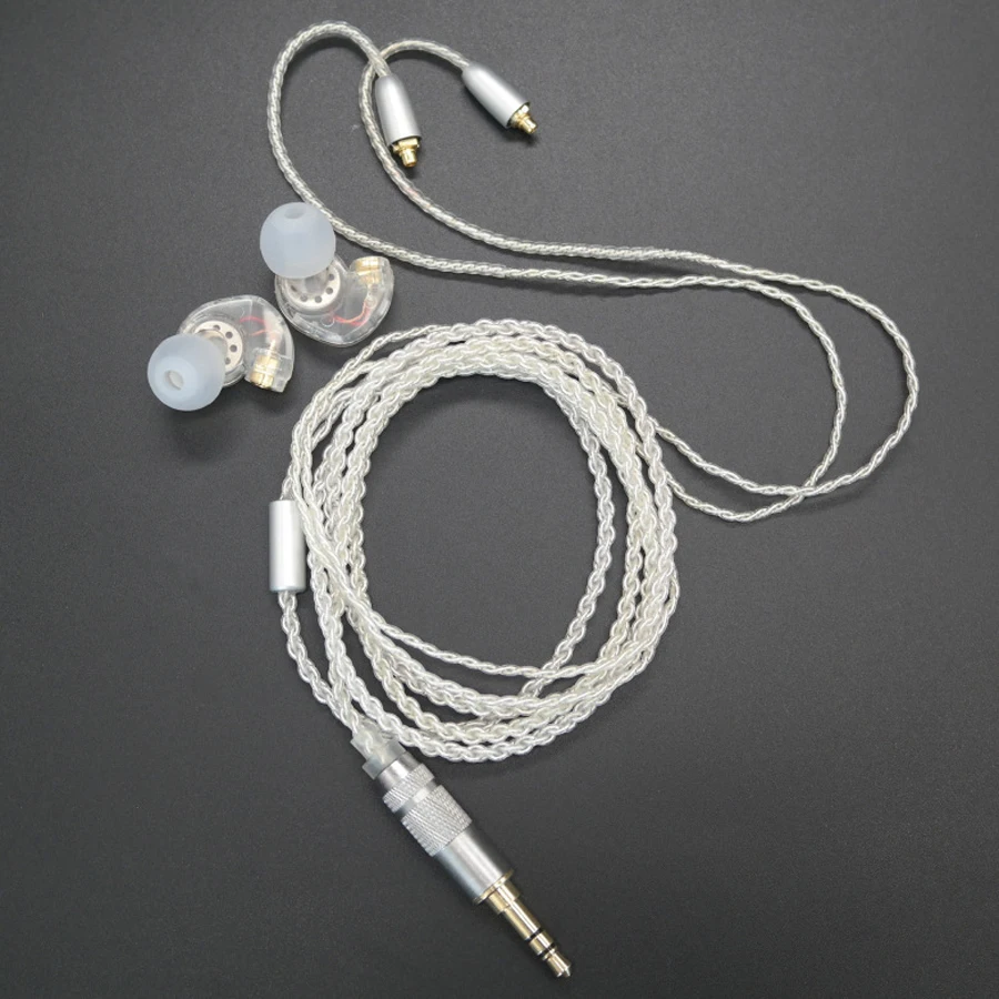 TD36 DIY кабель MMCX наушников сменный провод для Shure SE215 SE535 SE846 UE900 посеребренные линии