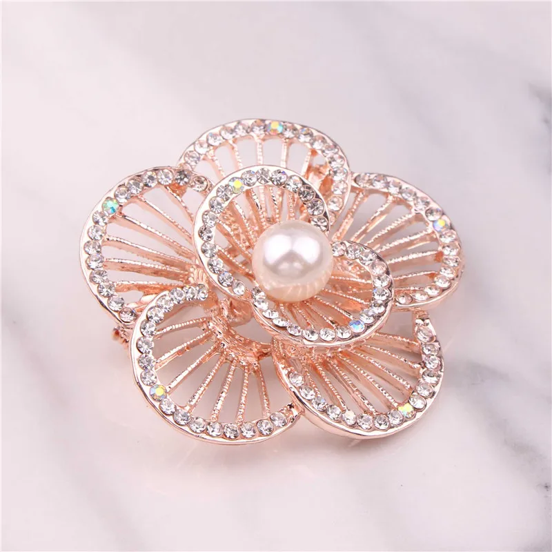 Женская Брошь с жемчугом TODOX стразы булавки высокого качества прозрачными белыми