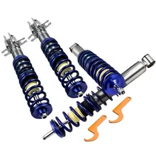 Снижение Suspenion комплект для VW Golf Кролик MK1 Jetta Coilover пружины синий