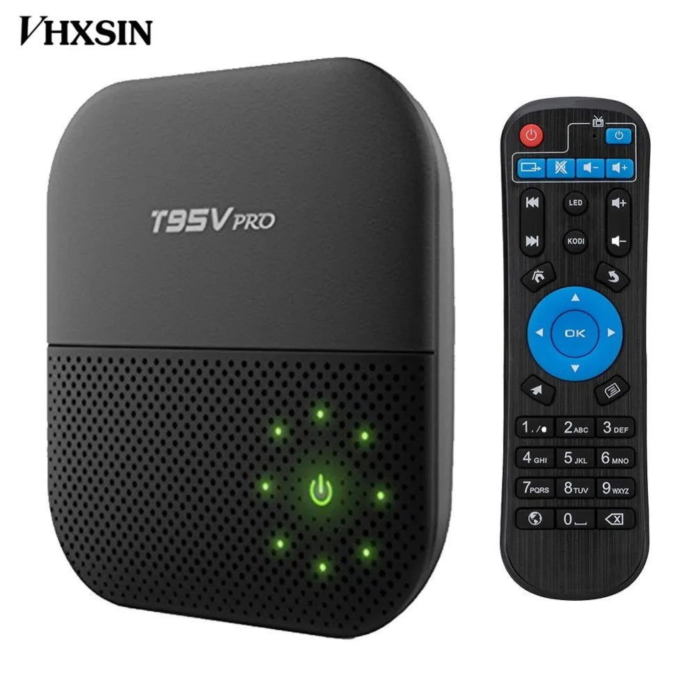 VHXSIN 20 шт./лот T95V Pro восьмиядерная ТВ приставка Android 7 1 двухдиапазонный телефон WIFI