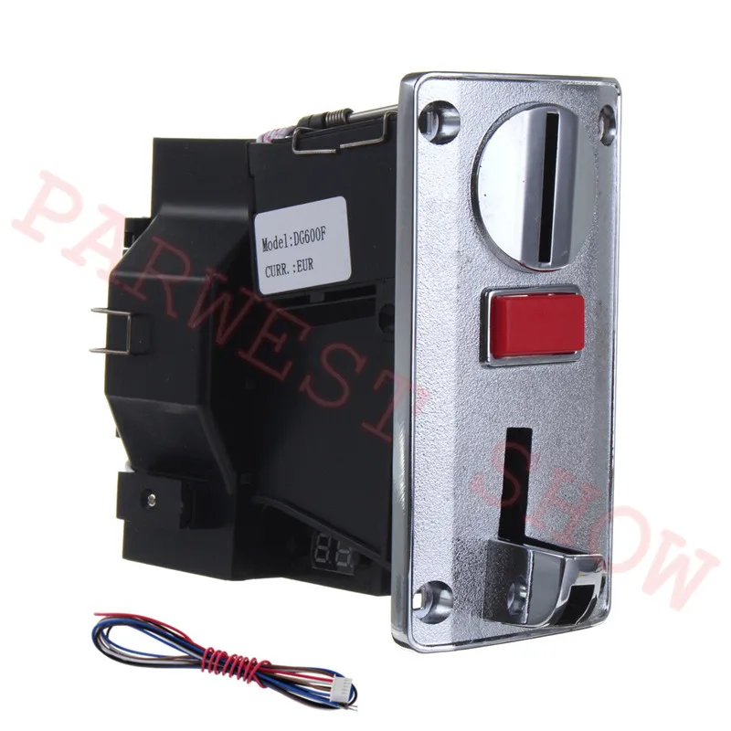 Free Shipping 6 coin types DG600F multi Coin Acceptor Validator Reader Selector machine For Vending Machine CPU Coin Selector