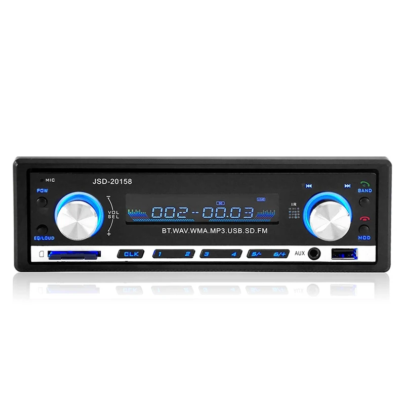 1 DIN автомагнитола JSD-20158 12 в автомобильный стерео fm-радио MP3 аудио плеер Поддержка Bluetooth телефон с USB/SD MMC портом