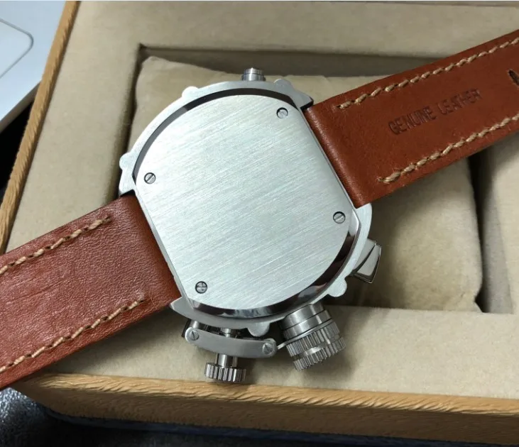 50 мм GEERVO правая Корона белый циферблат автоматический самовсасывающий механизм