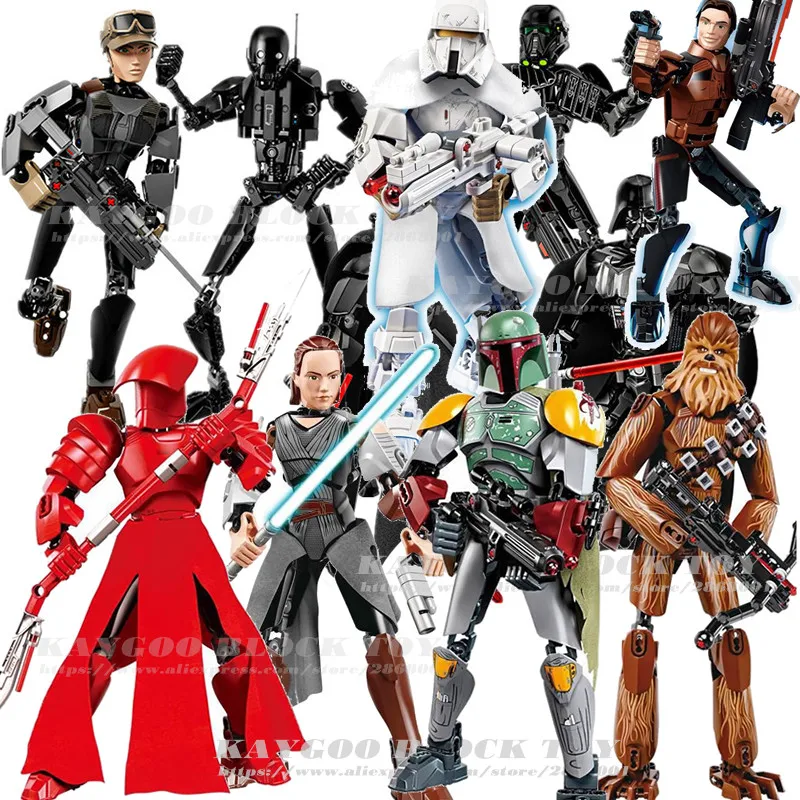 Звездная серия космические войны 8 последние джедаи Boba Фетт фигурки Kylo Ren Phasma