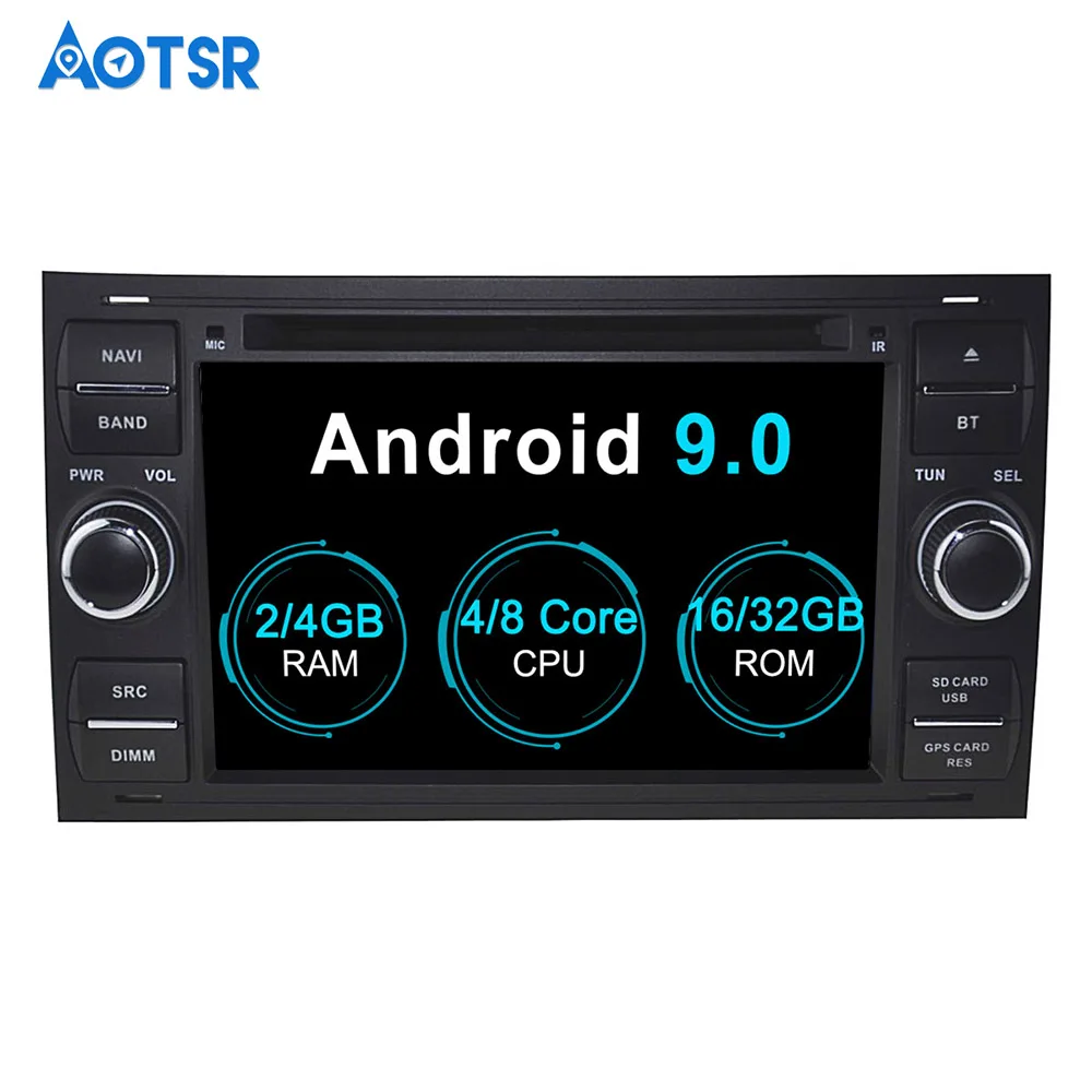 Android 9 0 8 ядерный автомобильный DVD плеер GPS навигация для FORD FOCUS C-MAX FIESTA FUSION GALAXY TRANSIT