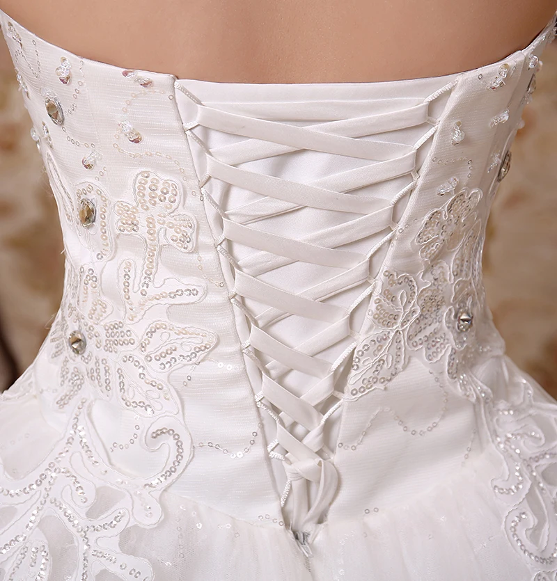 Девушки роскошный алмаз свадебное платье 2017 Современный Простой Вытирая Кружева