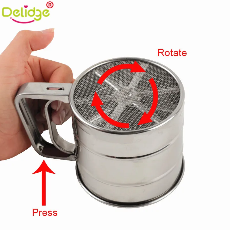 Delidge 1 шт. сетчатый сито для муки нержавеющая сталь форма чашки сетка механическая