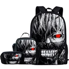 Школьные ранцы Jackherelook с аниме Токийский Гуль, 3D рюкзак для мальчиков и девочек, школьные сумки для книг, 3 шт.компл.