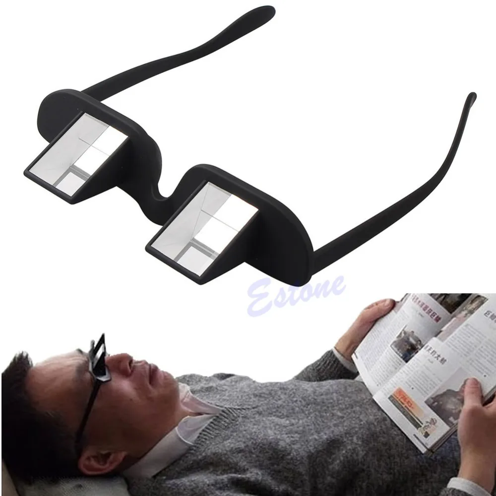 

Creative Lazy Periscope Horizontal Reading Glasses Sit-View Prism Spectacles