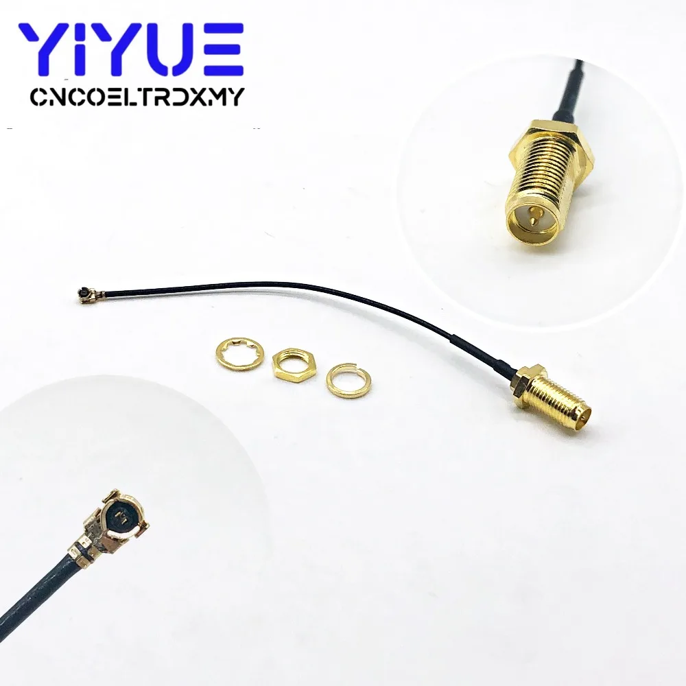 1 шт. для PCI Wi Fi карты U.FL от IPX до RP SMA female (male pin) RF Pigtail Cable Jumper 10 см|Соединители| |