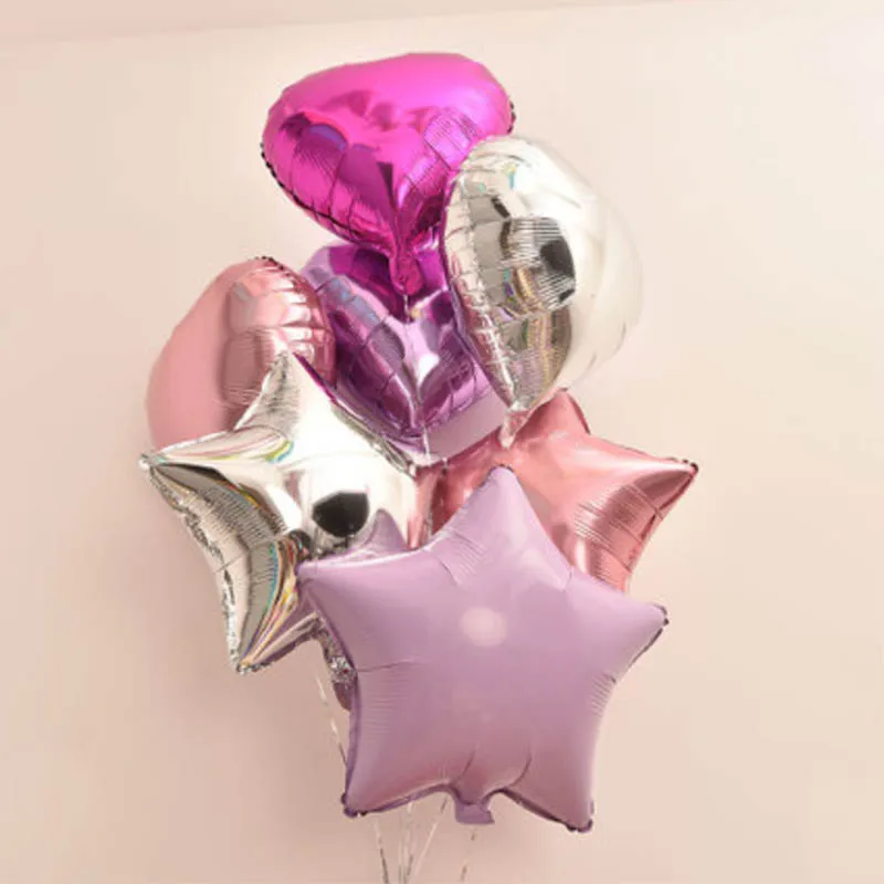 12 штук 18 дюймов Звездные воздушные фольгированные шары Baby Shower баллоны с гелием