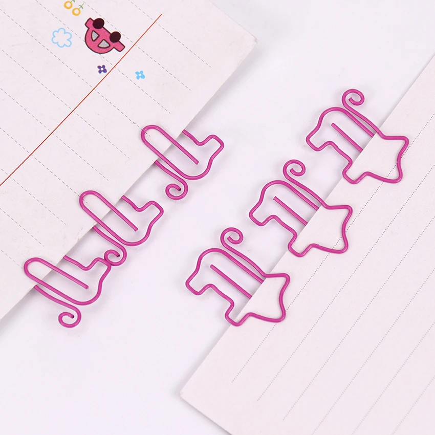 10 шт. милые животные поросенок металлические зажимы Kawaii закладки Memo клип розовые