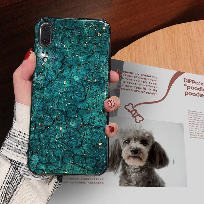 Rheinruby Glitter Gold Foil Soft Case For Huawei Mate 20 Pro X Nova 4 P20 Lite P30 Plus Honor 8X 9 Cover Capa |