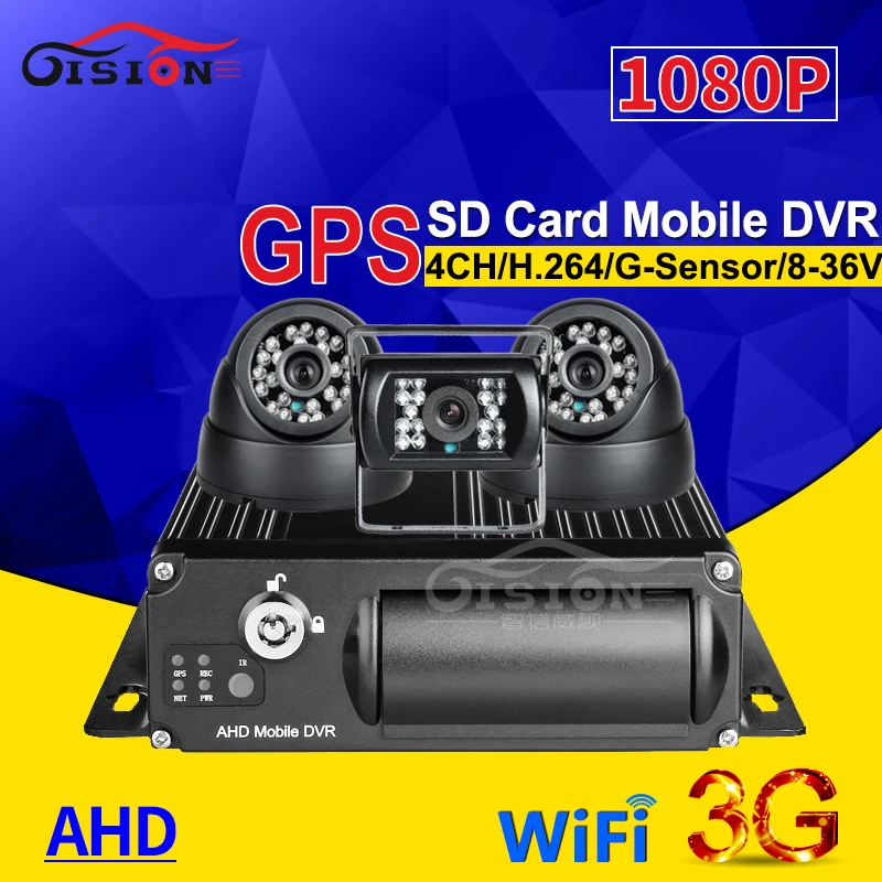 4CH 3G GPS WIFI SD автомобильный видеорегистратор Мобильный g сенсор в режиме реального