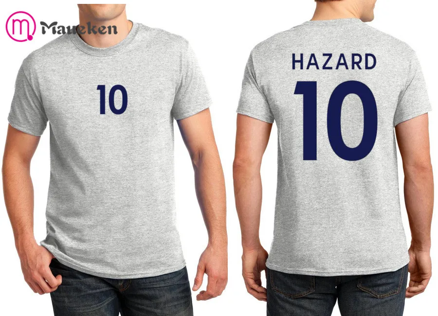 Мужская футболка с коротким рукавом и круглым вырезом EDEN HAZARD 100% хлопок W19032208 |