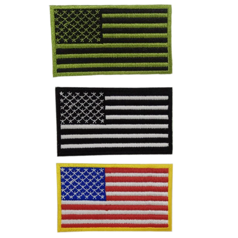 

Вышитая нашивка с национальным флагом США, наклейка из искусственной ткани, швейная аппликация, вышитые нашивки в стиле милитари, 8 см х 4 см