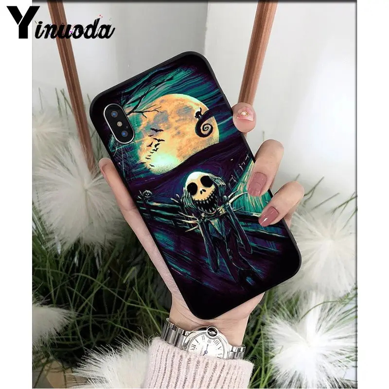 A2 Yinuoda Джек Скеллингтон Забавный Хэллоуин Coque Shell чехол для телефона для Apple iPhone 8 7 6 6S Plus X XS MAX 5 5S SE XR Чехол для мобильного телефона s - Цвет: A2
