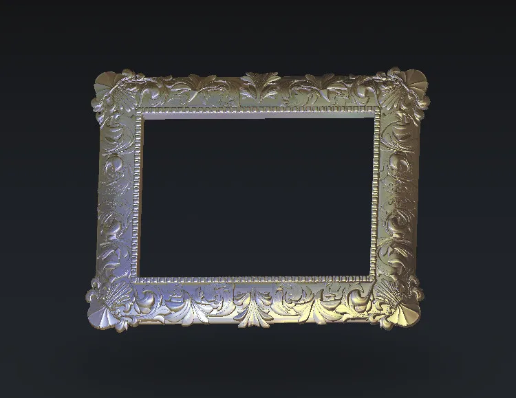 

digital file photo frame 3d model relief for cnc in STL file format F135