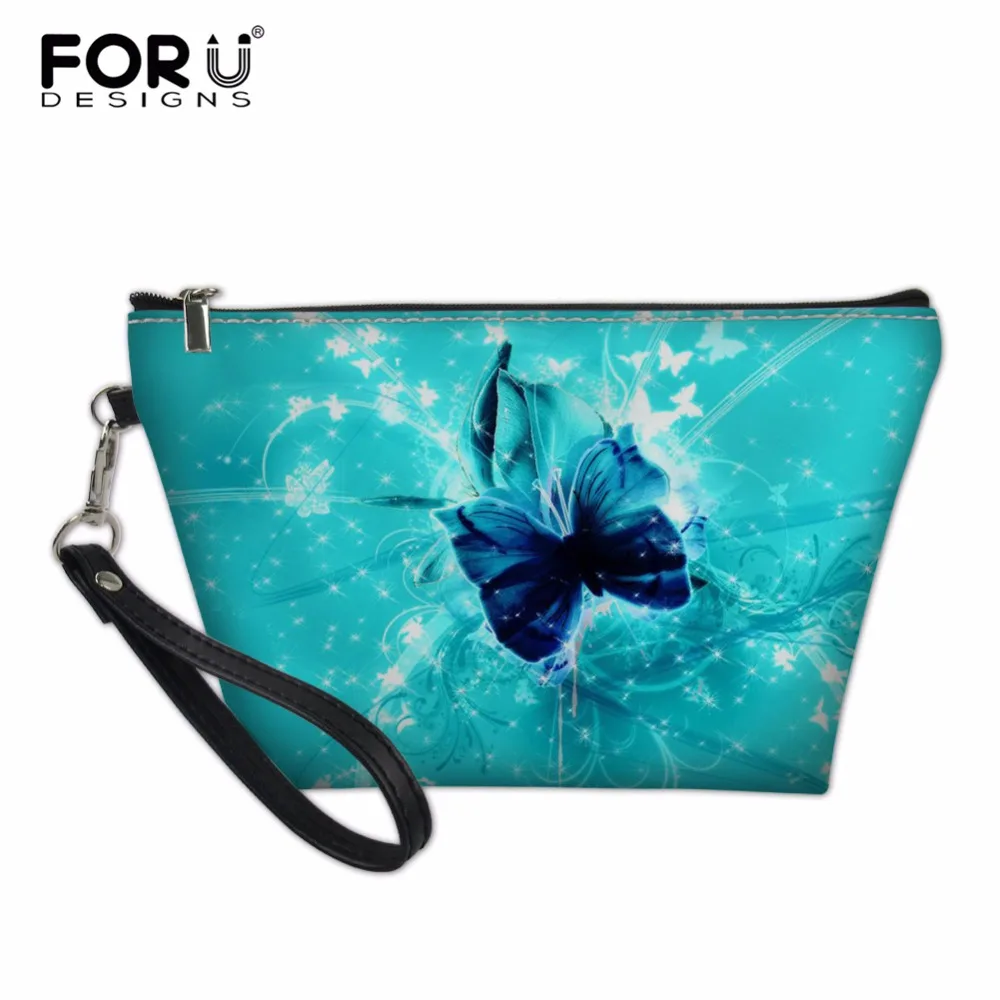 Женский Портативный косметический чехол FORUDESIGNS с рисунком бабочки органайзер