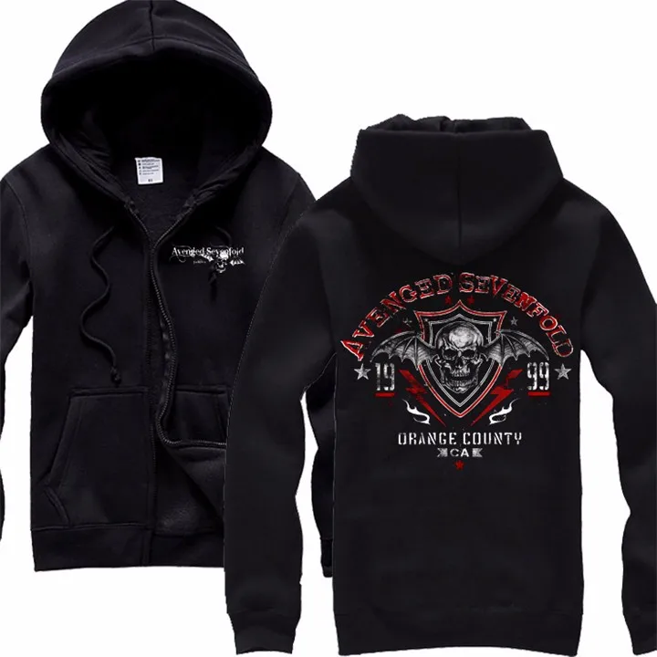 31 дизайн Harajuku череп Avenged Sevenfold A7X рок толстовки оболочка куртка панк тяжелый металл Толстовка молния флис sudadera