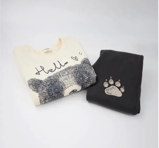 2019 fashion bear clothing sets for kids clothes 3-6Y hoodies T-shirt boys Apring autumn casual children's | Детская одежда и