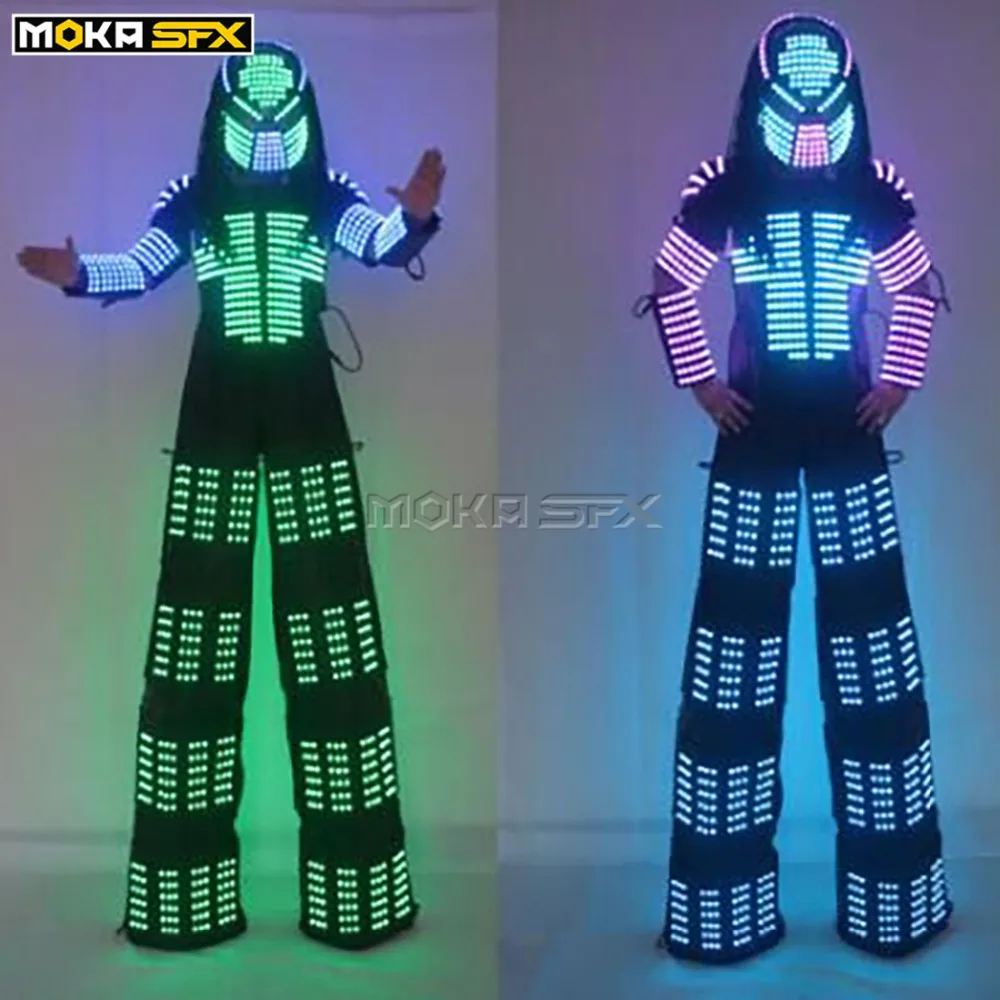 Светодиодная вспышка красочная светодиодная подсветка робот Одежда