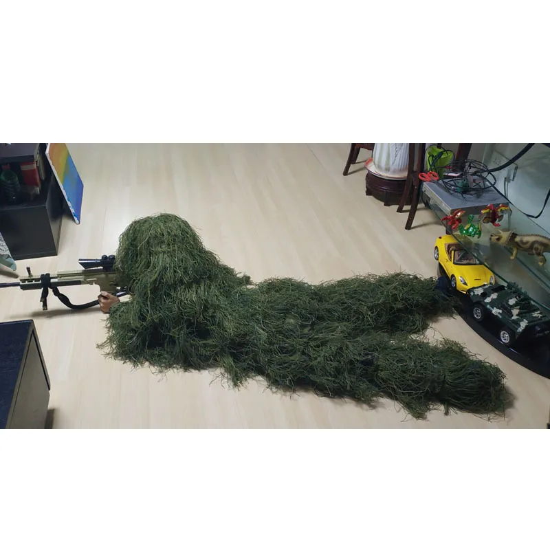 Камуфляжный костюм лес Ghillie охотничья одежда травяного типа снайперский 3D
