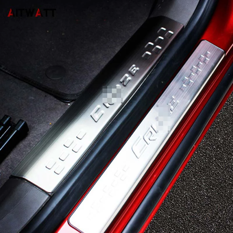 Накладка на порог из нержавеющей стали для Chevrolet Cruze 2009 2015 Аксессуары накладка