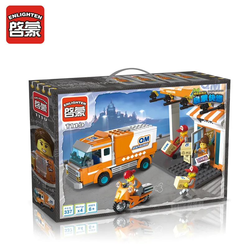 Серии ENLIGHTEN City Express автомобильный строительных блоков в форме миньона Джорджа из