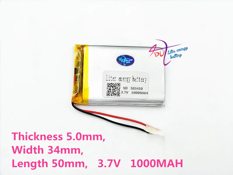 503450 3 7 V 1000mah литий ионный полимерный аккумулятор MP3 MP4 GPS навигация