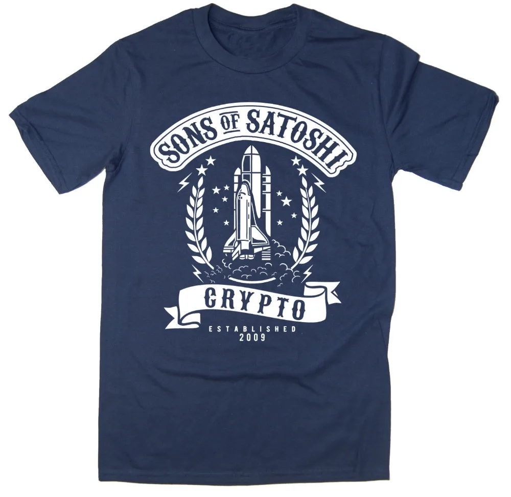 Sons Of Satoshi T-Shirt - Bitcoin Crypto Reddit Btc Ltc Xrp Summer Tops For Man Cotton Fashion Family T Shirts | Мужская одежда