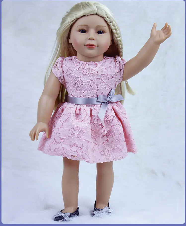 Милая кукла OtardDolls с длинными волосами и голубыми глазами длиной 45 см тканевое