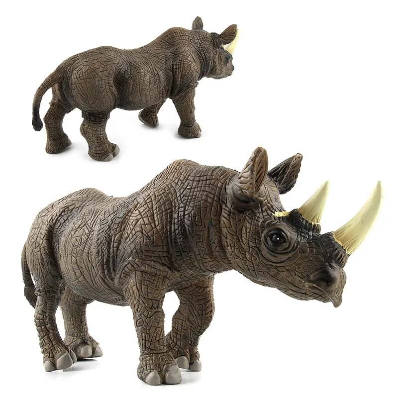

Rhinoceros Wild Animal Model Science Educational Toys Resin Plastics Simulation Solid Animal Children Toys Ornaments Gifts