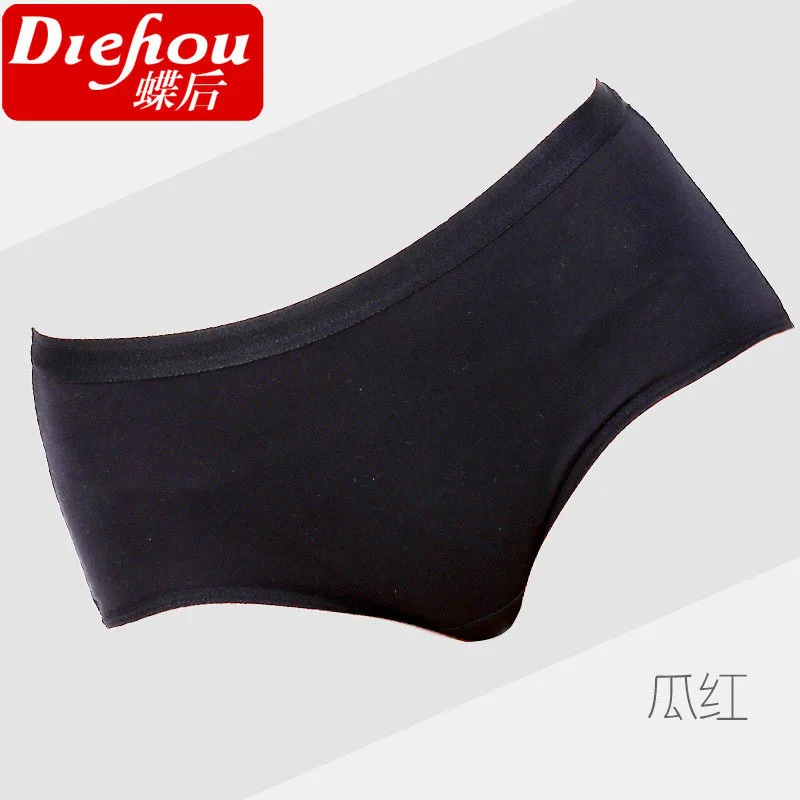 Однотонные тригонометрические трусики со средней талией женские 100% хлопковые с