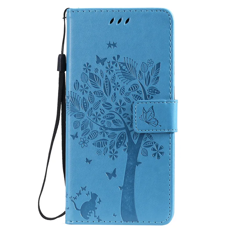 Синий Leather Wallet Case for Samsung Galaxy A50 card slot holder stand flip silicone soft cover Samsung A50 Case A70 A40 A30 A20 - Цвет: Синий