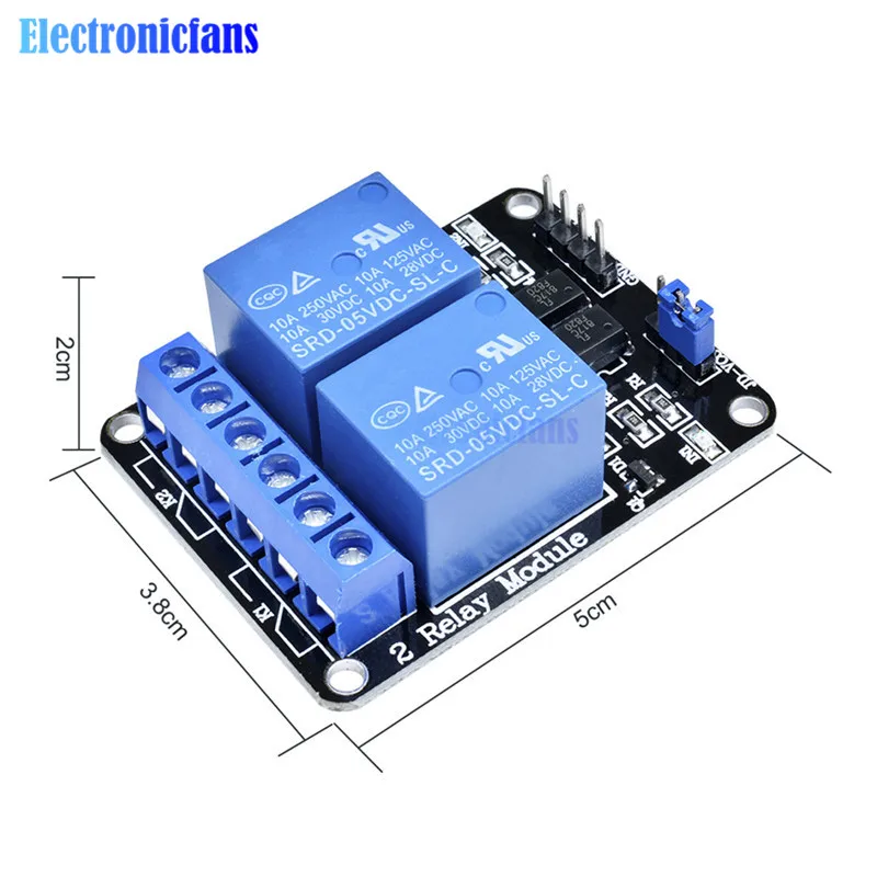 Двухканальный релейный модуль 5 В двухканальный для Arduino ARM PIC AVR|relay module|module 5vmodule