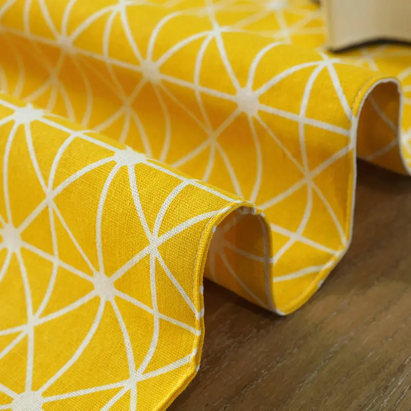 LEMOR Yellow Geometric Table Flag Modern Minimalist Desktop Cover Plaid Creative Cloth Tapete Decor Home Textile | Дом и сад