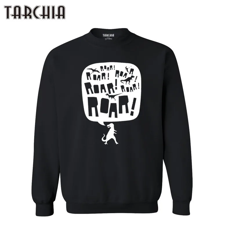 

TARCHIA 2021 Dinosaur Roar Hoodies Mens Long Sleeve Casual Sweatshirts New Autumn Outerwear Sportwear Hoodies Printed Pullover